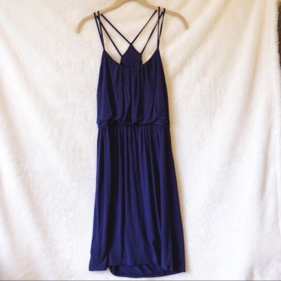 LOFT Dresses & Skirts - LOFT Blue Strappy Midi Dress